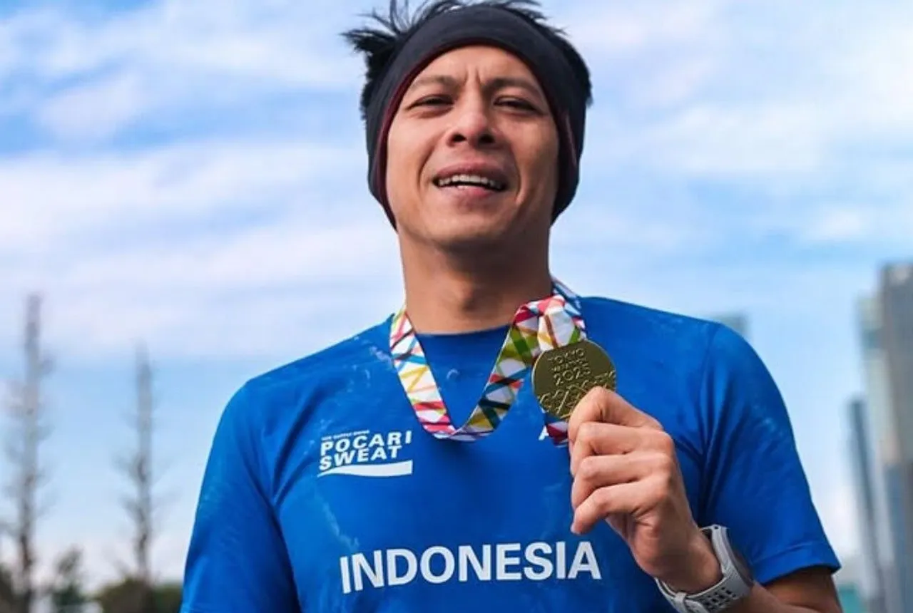 Ariel Noah saat mengikuti Tokyo Marathon 2025/foto: IG Ariel Noah.