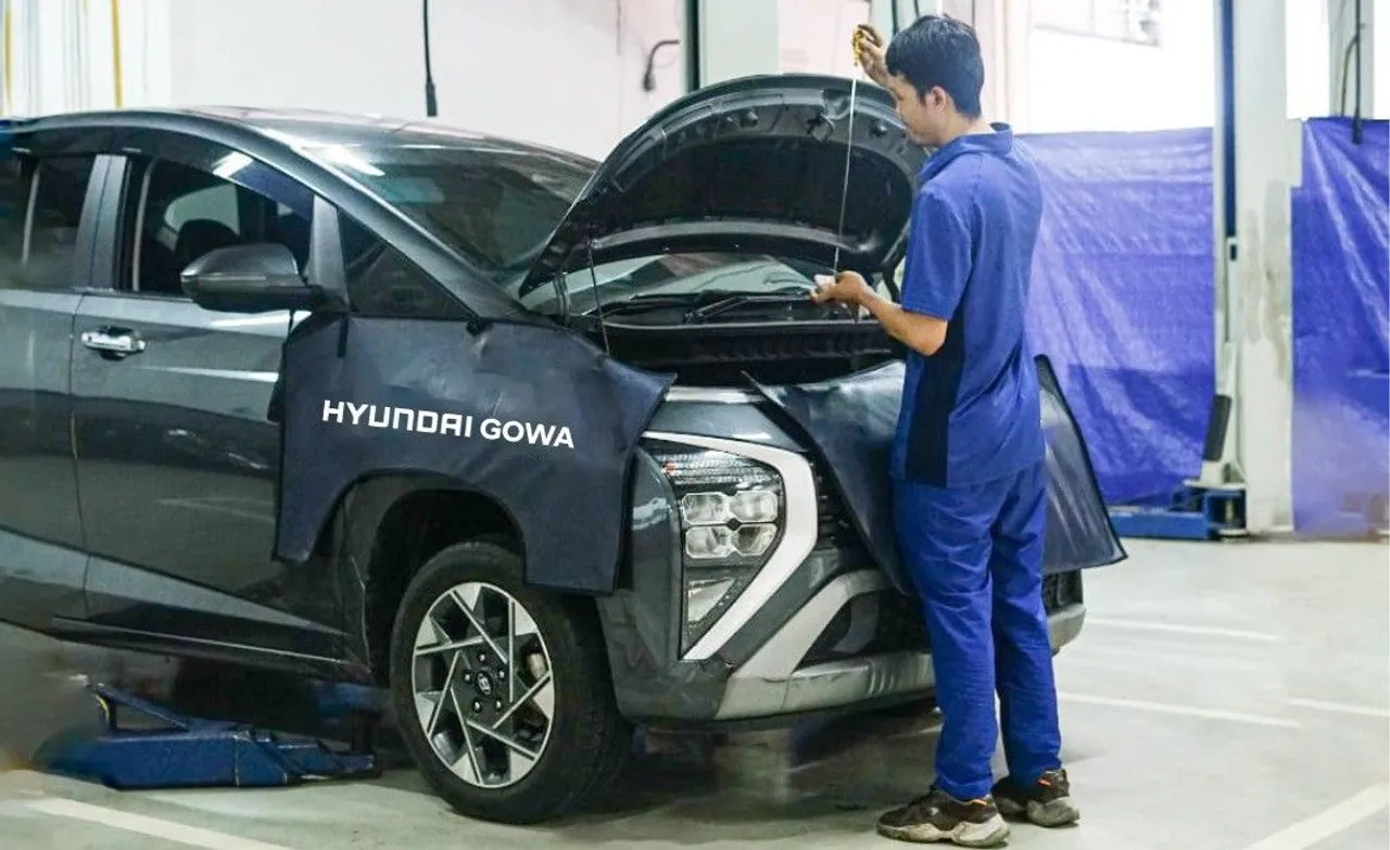Untuk pemeriksaan lanjutan usai terendam banjir, sebaiknya bawa ke bengkel resmi. (Hyundai Gowa)
