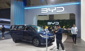 BYD di pameran otomotif IIMS. (Bagus)