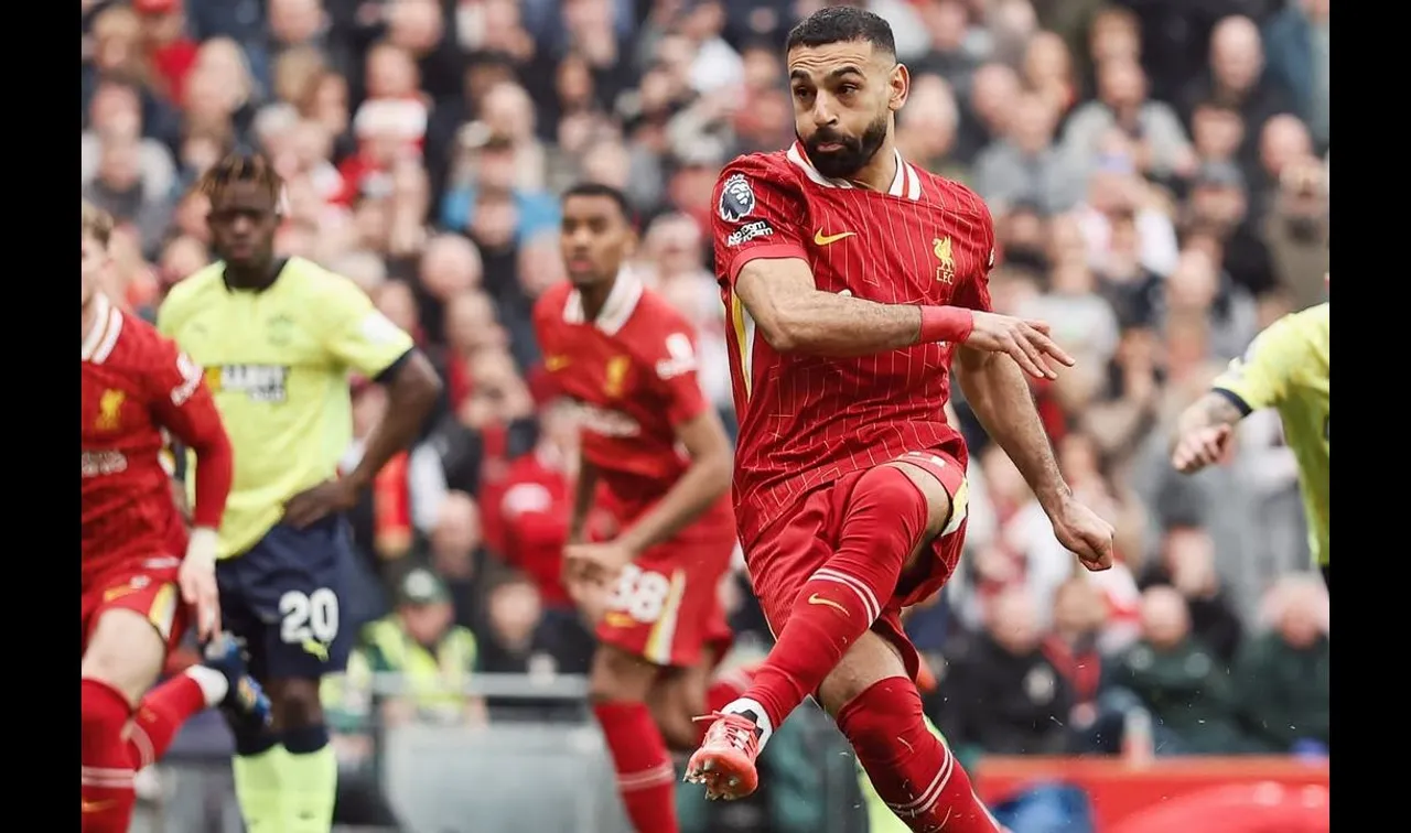 Mohamed Salah dalam laga Liverpool vs Southampton. (Foto: Instagram/liverpoolfc)