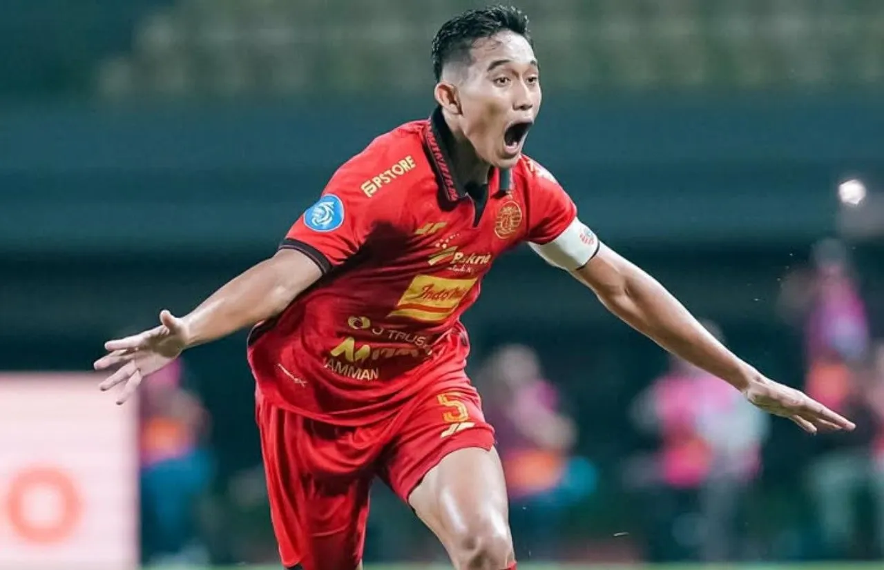 Rizky Ridho mencetak gol indah ke gawang Arema FC dalam lanjutan Liga 1 2024/2025/foto: Ofisial Persija.