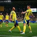 Selebrasi Cristiano Ronaldo dan Jhon Duran di laga Al Nassr vs Esteghlal. (Foto: x.com/AlNassrFC)