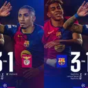 Hasil pertandingan Barcelona vs Benfica (Foto: instagram/fcbarcelona)