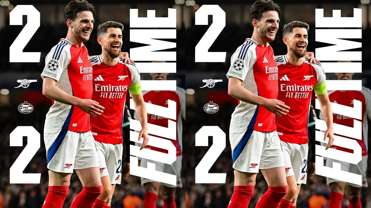 Hasil leg kedua 16 besar Liga Champions antara Arsenal vs PSV (Foto: instagram/@arsenal)