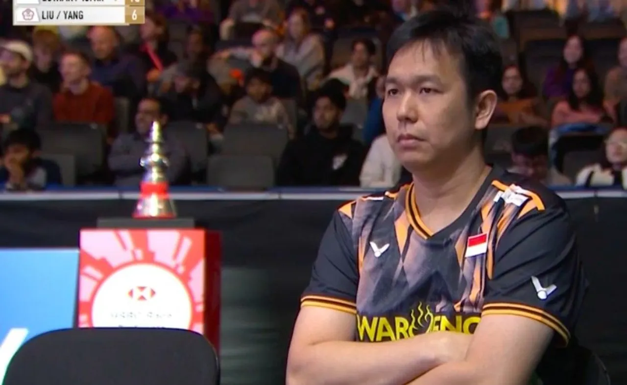 Hendra Setiawan jadi pelatih ganda putra Indonesia Sabar/Reza di All England 2025/foto: SPOTV