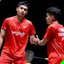 Leo/Bagas - Leo/Bagas menelan kekalahan di final All England 2025. (Foto: Instagram/pbsi)