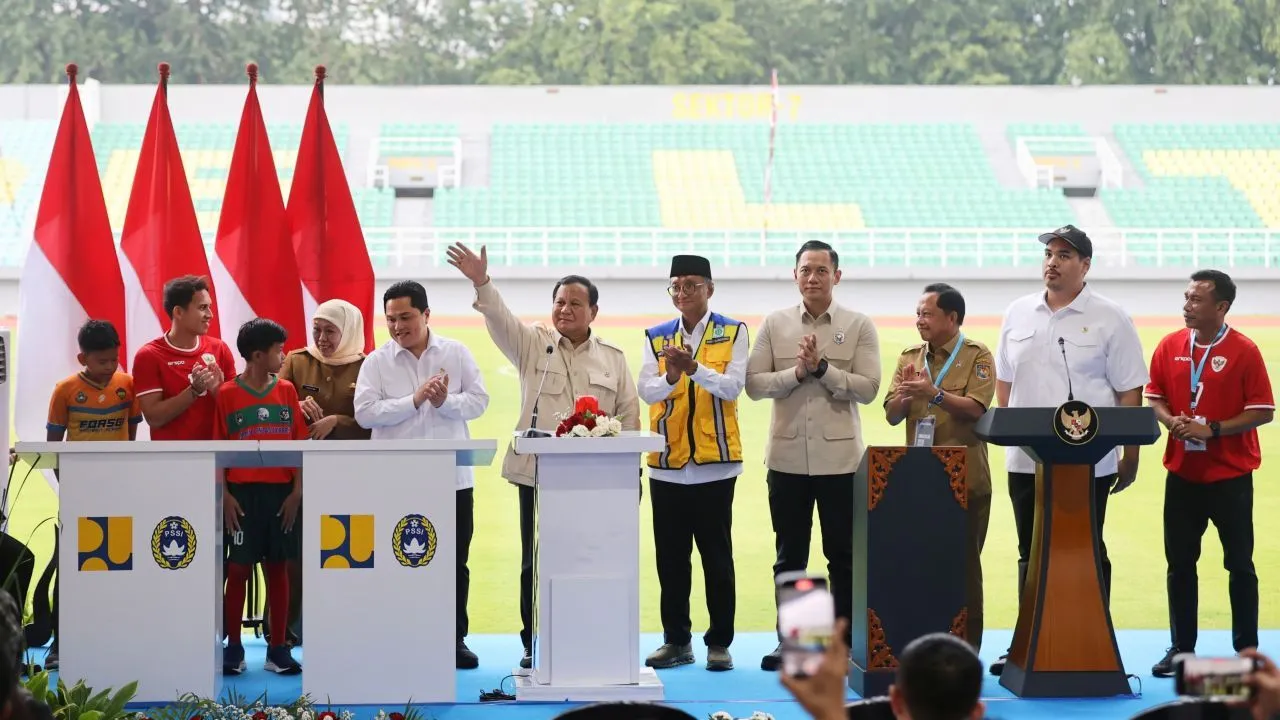 Presiden Prabowo Resmikan 17 stadion yang direnovasi pemerintah/ Media PSSI