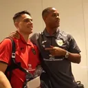 joey pelupessy dan patrick kluivert.jpg - Joey Pelupessy dan Patrick Kluivert di Timnas Indonesia/foto: PSSI