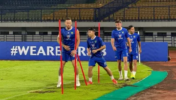 Para pemain Persib Bandung menggelar latihan/Media Persib