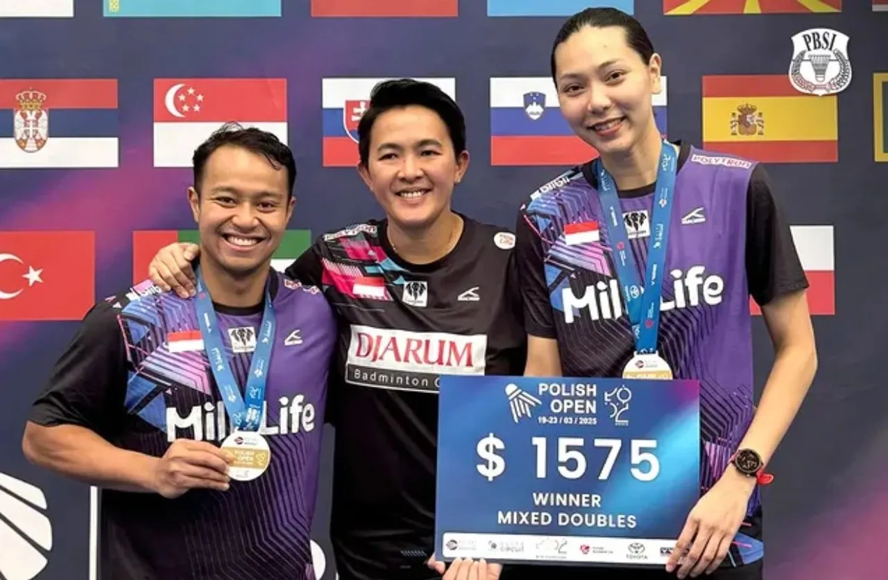 Rehan/Gloria juara Polish Open 2025/foto: PBSI