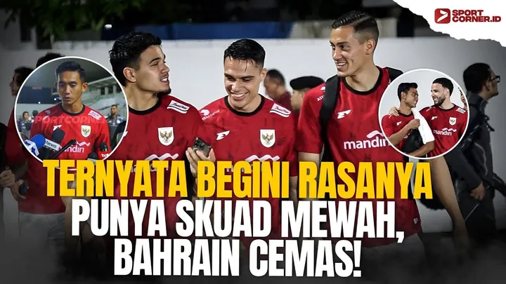 Skuad Indonesia lengkap saat sesi latihan kedua jelang laga lawan Bahrain/foto: SportCorner.id