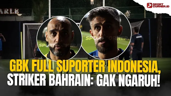 Sesi latihan Timnas Bahrain jelang lawan Timnas Indonesia di SUGBK/foto: SportCorner.id