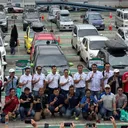 Perwakilan Sahabat Klub Daihatsu dan Manajemen Daihatsu dan Astra menjelang pelepasan mudik. (ADM)