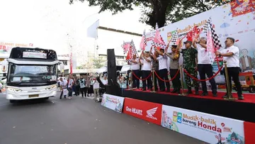 Mudik Balik Bareng Honda 2025 diikuti oleh 2.572 konsumen dengan tujuan Yogyakarta dan Semarang. (AHM)