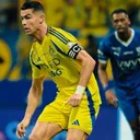 Aksi Cristiano Ronaldo dalam laga menghadapi Al Hilal di pekan ke-26 Saudi Prol League 2024/2025. (Foto: Instagram/alnassr)