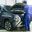 Usai periksa kendaraan mandiri, pelanggan dapat ke bengkel resmi untuk pemeriksaan lanjutan. (Hyundai Gowa)