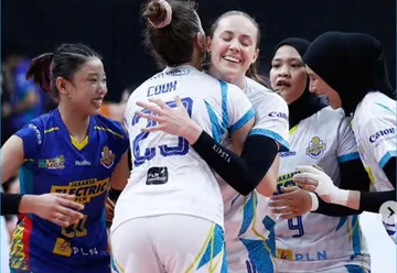 Jakarta Elektrik PLN menang 3-1 atas Jakarta Popsivo Polwan di final four Proliga 2025/foto: IG Moji Sport