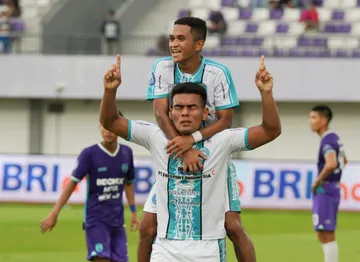 Alexandro Dos Santos Perreira menjadi pahlawan kemenangan PSBS Biak atas Persita Tangerang di Indomilk Arena, Kabupaten Tangerang, Banten, Sabtu (3/5/2025). (Foto: Media PSBS Biak)