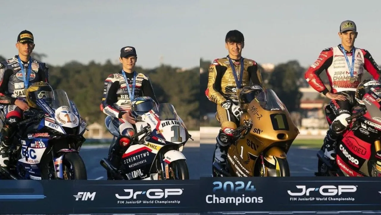 Pembalap yang juara di JuniorGP, M2 European Championship, European Talent Cup, dan Stock European Championship 2024/foto: Ofisial FIM JuniorGP