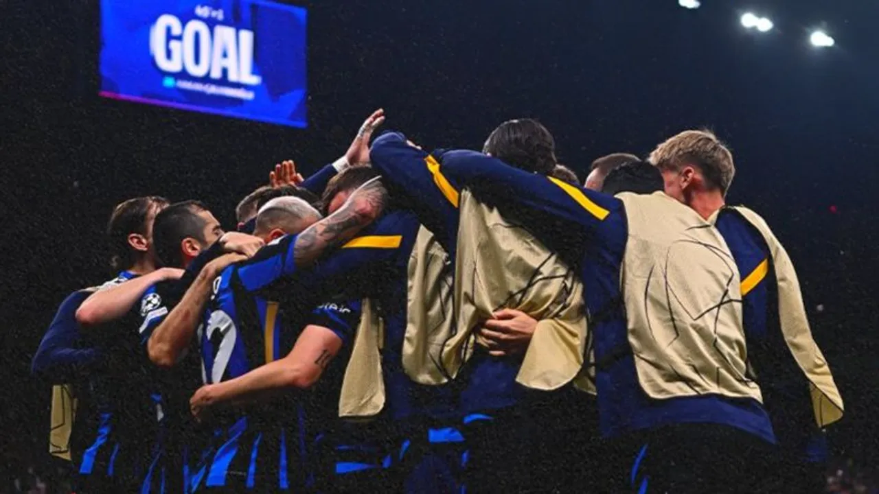 Para pemain Inter Milan merayakan gol ke gawang Barcelona (Foto: instagram/@inter)