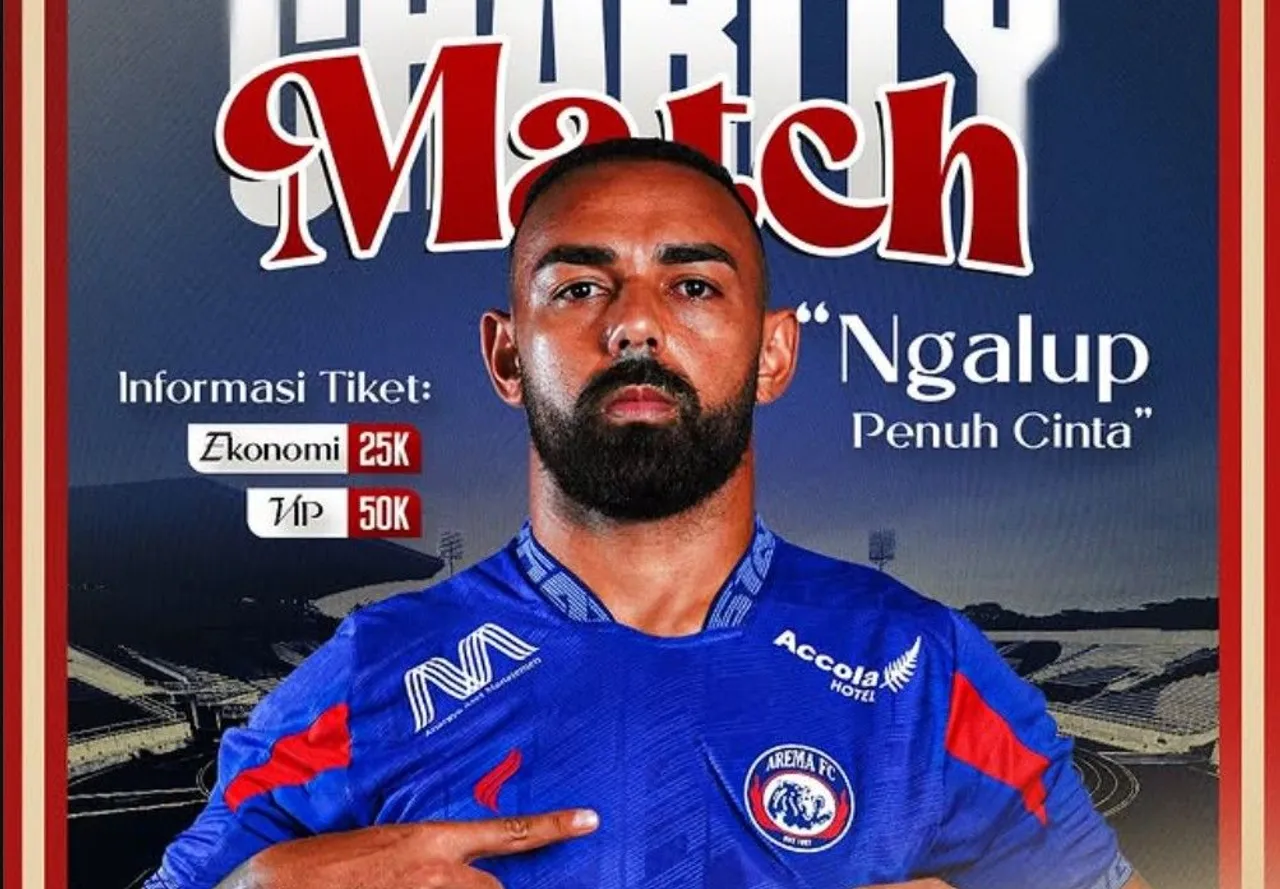 Arema FC menggelar charity match di Stadion Kanjuruhan pada Kamis (8/5/2025)/foto: Ofisial Arema FC