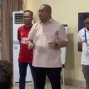 andre rosiade semen padang.jpg - Andre Rosiade ketika berbicara di depan para pemain Semen Padang/foto: Ofisial Semen Padang