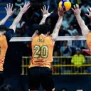 Leo Leyva Martinez dan Kyle Russell tampil di Proliga 2025 putra/foto: Jakarta Bhayangkara Presisi