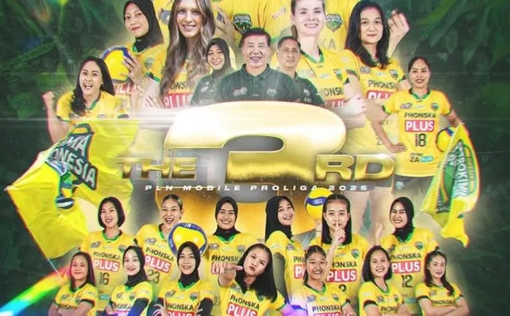 Gresik Petrokimia Pupuk Indonesia raih peringkat ketiga di Proliga 2025 putri/foto: Ofisial PetroVoli