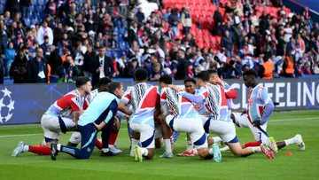 Pemain Arsenal tengah pemanasan/X Arsenal.