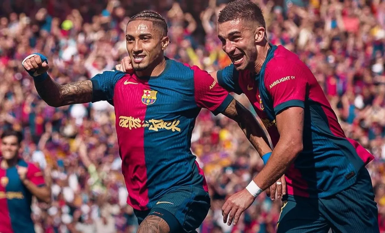 Raphinha bawa Barcelona menang atas Real Madrid di pekan ke-35 Liga Spanyol 2024/2025, dengan skor 4-3. (Foto: Instagram/fcbarcelona)