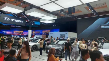 Pamaren otomotif jadi ajang promosi jualan kendaraan bermotor. (Bagus) 
