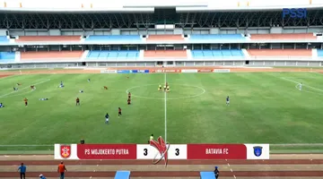 PS Mojokerto imbang lawan Batavia FC di laga kedua Liga 4 2024/2025 babak 16 besar putaran nasional/foto: PSSI TV
