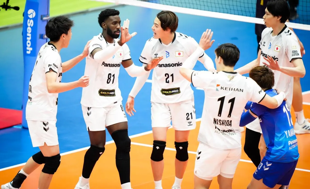 Pemain Osaka Bluteon tampil di AVC Champions League 2025 putra/foto: Ofisial AVC