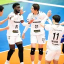 Pemain Osaka Bluteon tampil di AVC Champions League 2025 putra/foto: Ofisial AVC