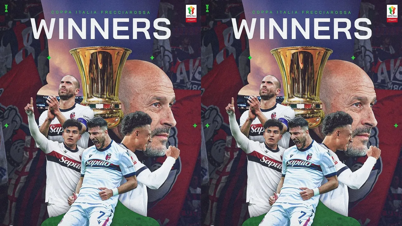 Bologna berhasil menjadi juara Coppa Italia 2024/2025 usai mengalahkan AC Milan (Foto: instagram/@seriea)