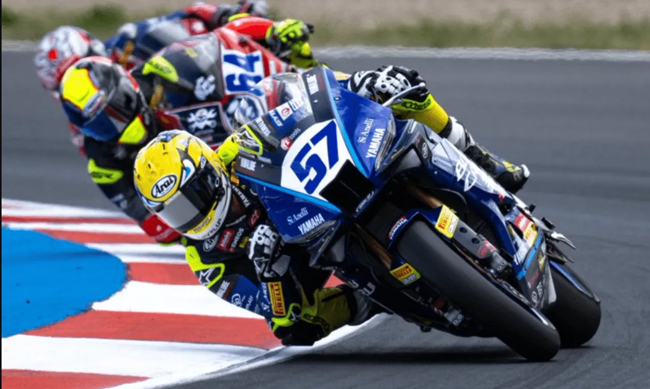 Aldi Satya Mahendra finis di posisi 5 saat race 1 WorldSSP 2025 Republik Ceko/foto: X/Yamaha Racing