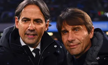 Simone Inzaghi (kiri) dan Antonio Conte (kanan). (Foto: Instagram/dazn)