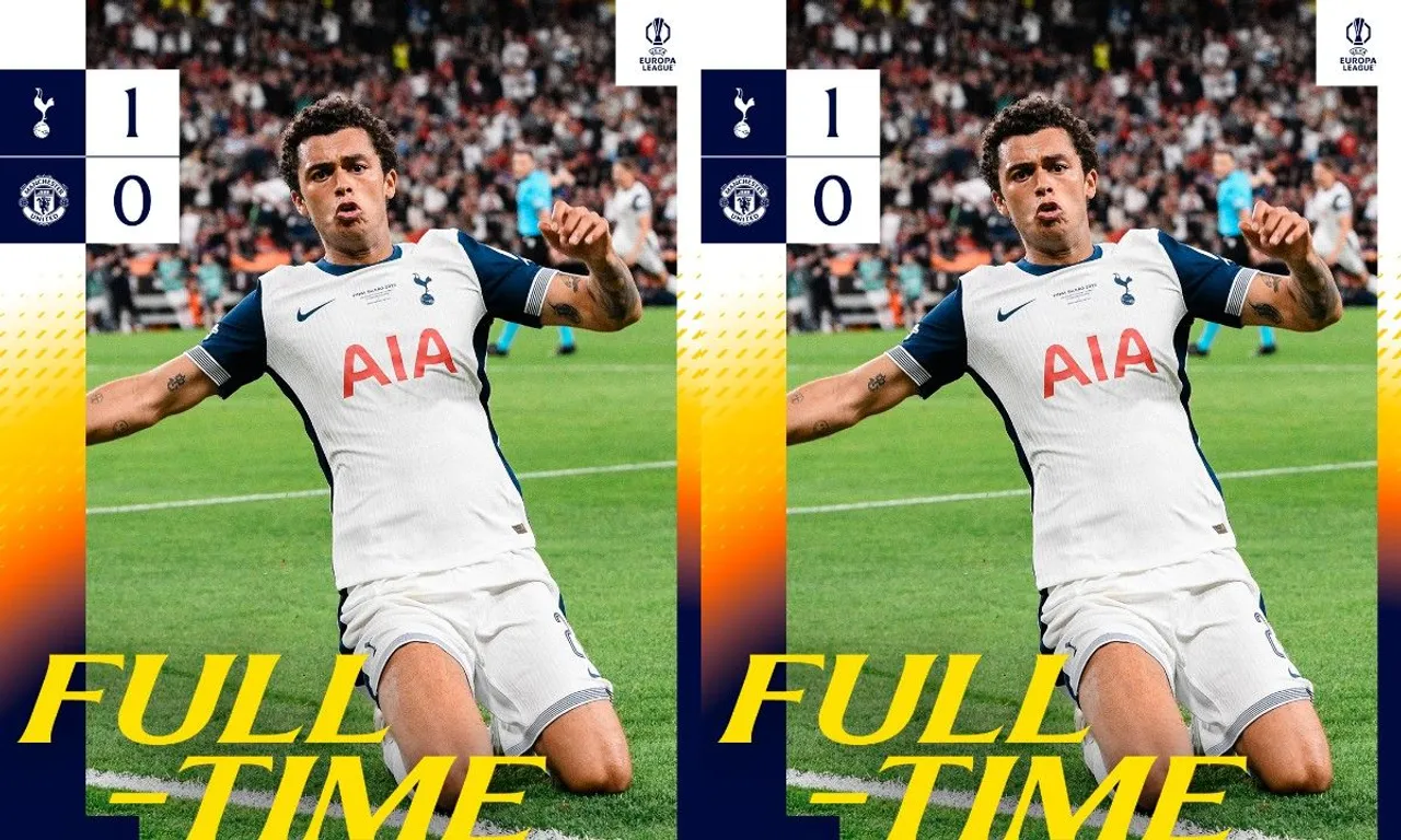 Jalannya laga final  Liga Europa 2024/2025 antara Tottenham vs Manchester United. (Foto: Instagram/pakwi)