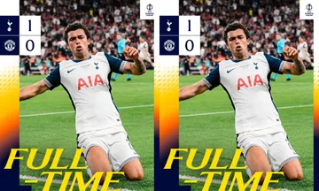 Jalannya laga final  Liga Europa 2024/2025 antara Tottenham vs Manchester United. (Foto: Instagram/pakwi)