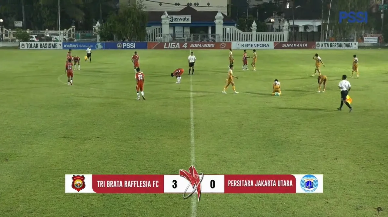 Tri Brata Rafflesia menang 3-0 atas Persitara Jakarta Utara/foto: PSSI TV