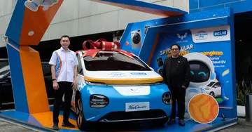 Wuling New Cloud EV Lite menjadi hadiah utama Spectacular Surprise di Electronic City. (Wuling Indonesia)
