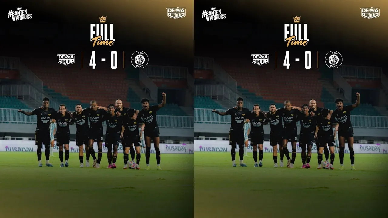 Hasil Dewa United vs PSBS Biak di Liga 1 2024/2025 (Foto: instagram/@dewaunitedfc)