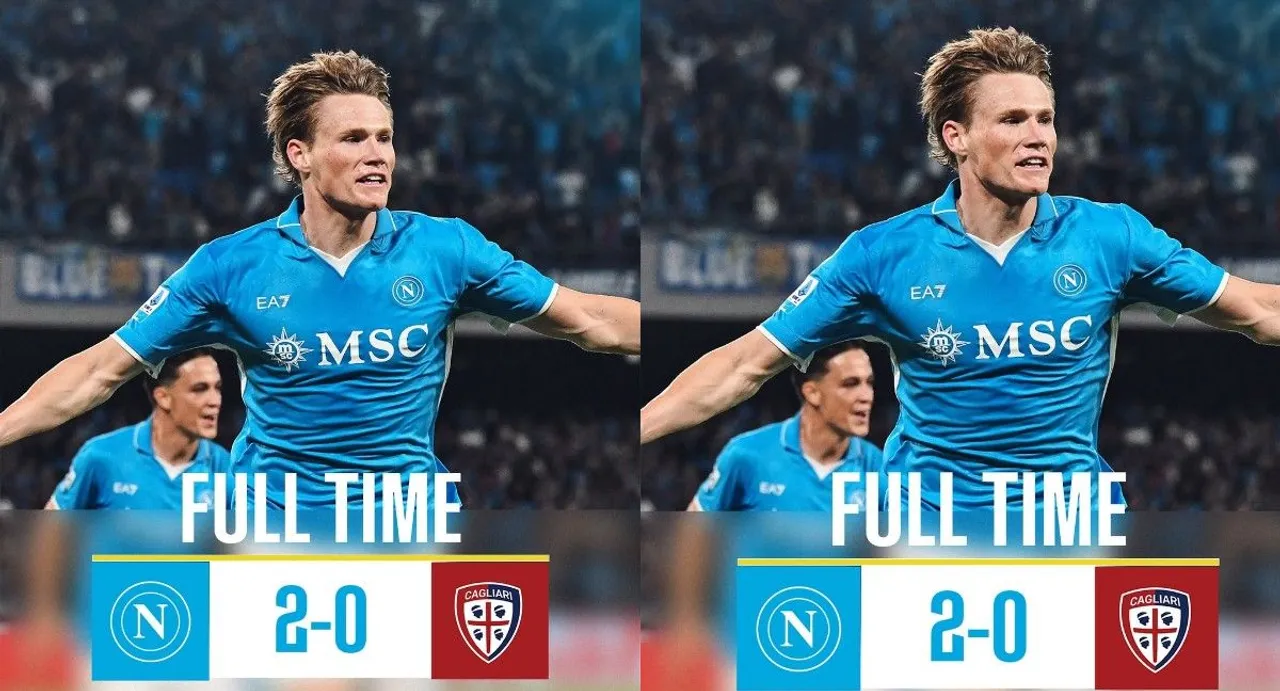 Hasil Napoli vs Cagliari dalam pekan ke-38 Liga Italia 2024/2025. (Foto: Instagram/officialsscnapoli)