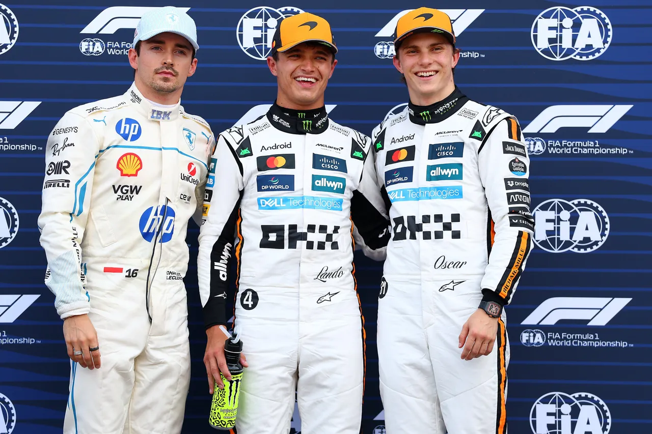 Charles Leclecr, Lando Norris, Oscar Piastri di F1 GP Monako 2025 (Foto: x.com/F1)