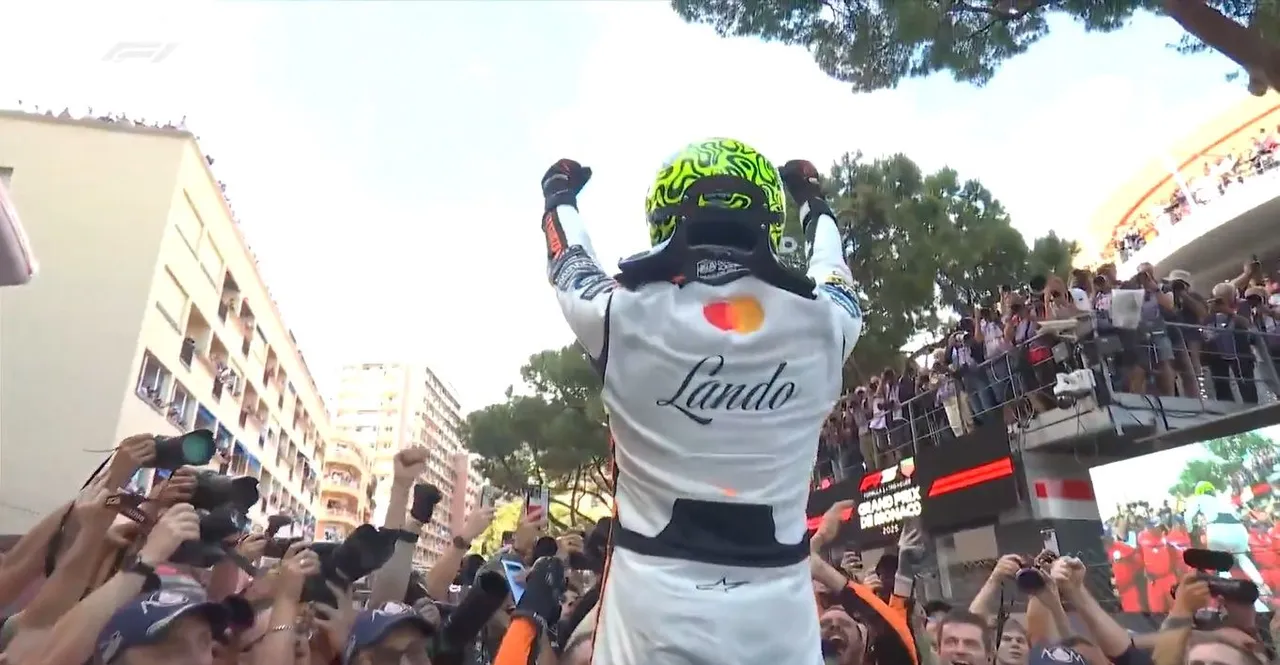Lando Norris memenangi F1 GP Monako 2025 (Foto: tangkapan layar x.com/F1)