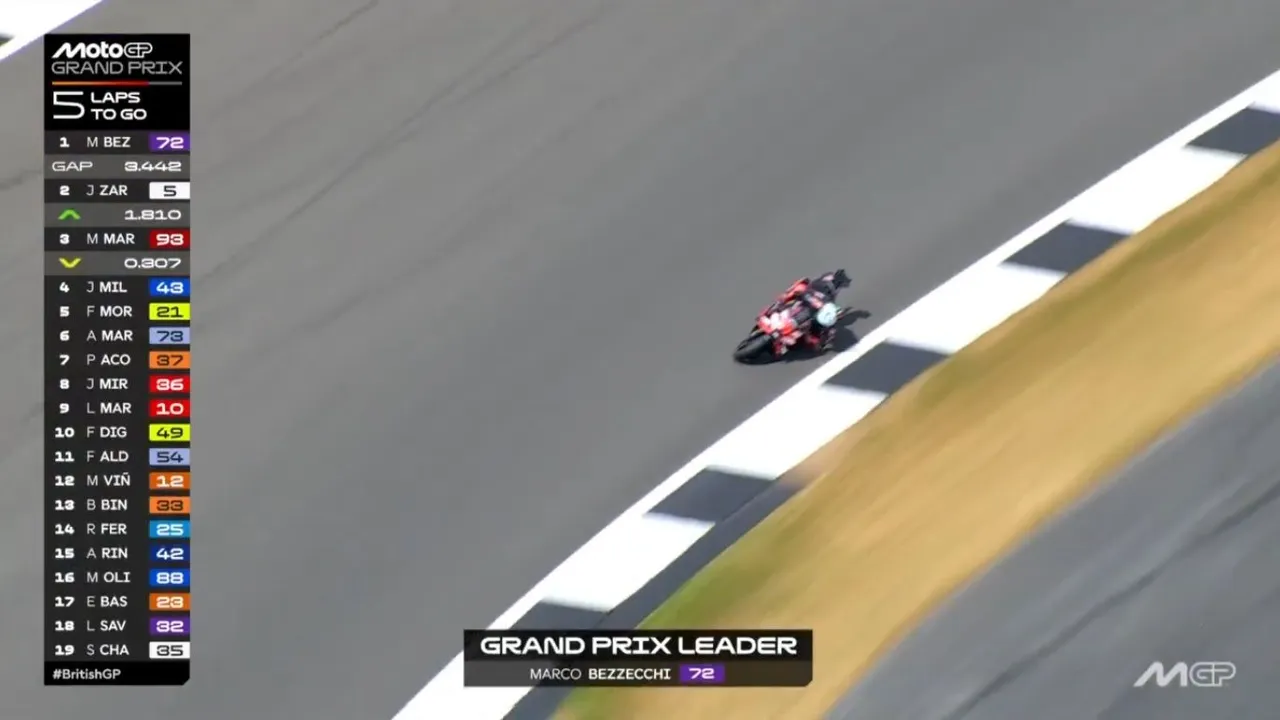 Marco Bezzecchi jadi pemenang MotoGP Inggris 2025 (Foto: tangkapan layar x.com/MotoGP)