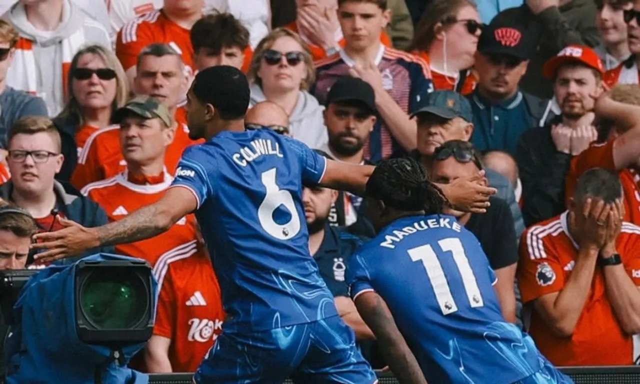 Pemain Chelsea melakukan selebrasi setelah mencetak gol ke gawang Nottingham Forest. (Foto: Instagram/chelseafc)