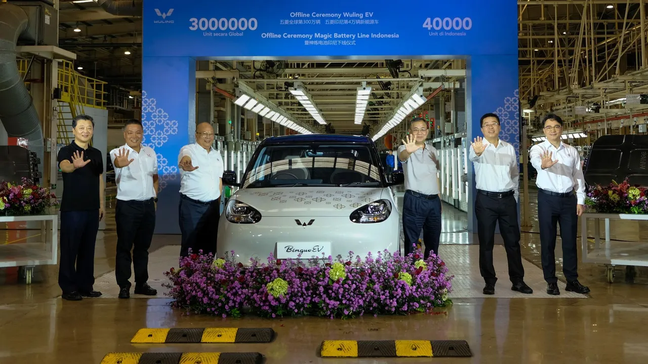 Wuling rayakan produksi 3 juta unit EV secara global, produksi ke 40 ribu unit EV di Indonesia dan perkenalkan MAGIC Battery. (Wuling Indonesia)
