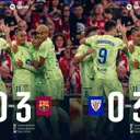 Hasil Athletic Bilbao vs Barcelona pada pekan terakhir Liga Spanyol 2024/2025. (Foto: Instagram/fcbarcelona)