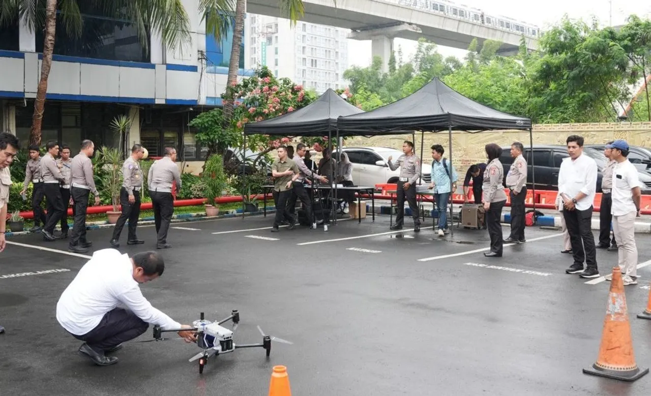 Drone faro nirawak bagian dari Traffic Accident Analysis. (Korlantas Polri)